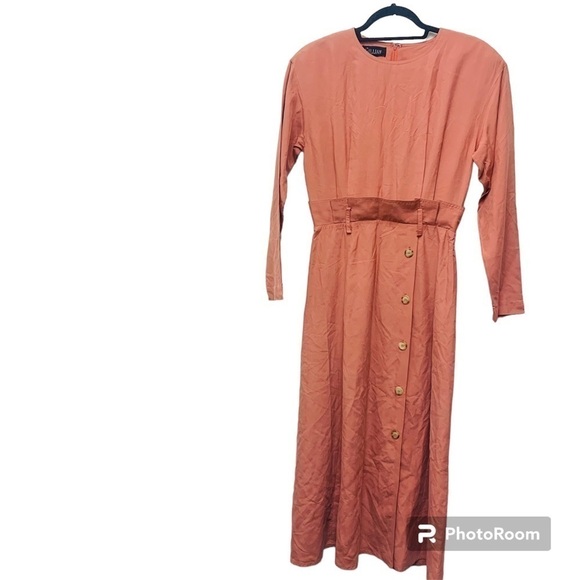 Vintage Dresses & Skirts - Vintage Gillain 100% Silk Maxi Dress